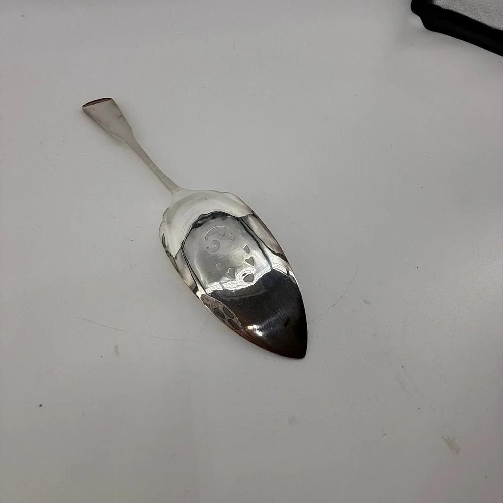 1881 Rogers Oneida Silverplate Bicentennial Serving Spoon 1776-1976 Hammered 9